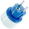 Adaptateur WATT AND CO Monde vers France Bleu et blanc