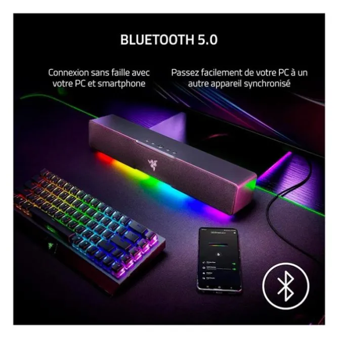 Barre de son RAZER Gaming pour PC Leviathan V2 X RGB