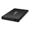 Boitier Disque dur 2,5" USB 3.0 ADVANCE Aluminium Noir Brossé – Plug & Play