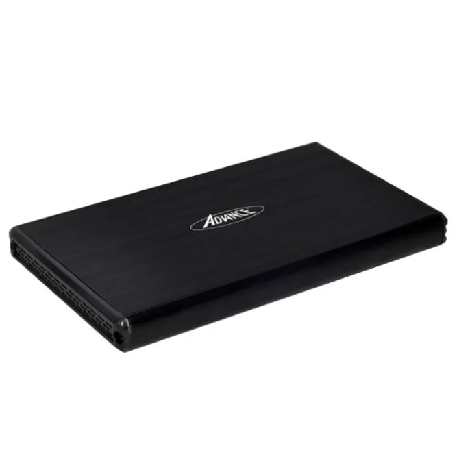 Boitier Disque dur 2,5" USB 3.0 ADVANCE Aluminium Noir Brossé – Plug & Play