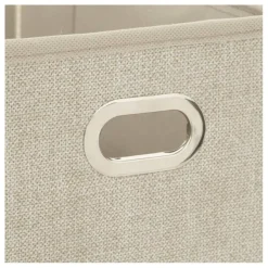 Boîte de rangement pliable beige chiné 15x31 cm