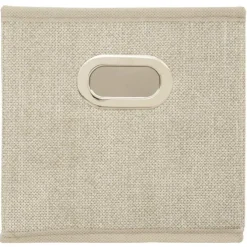 Boîte de rangement pliable beige chiné 15x31 cm