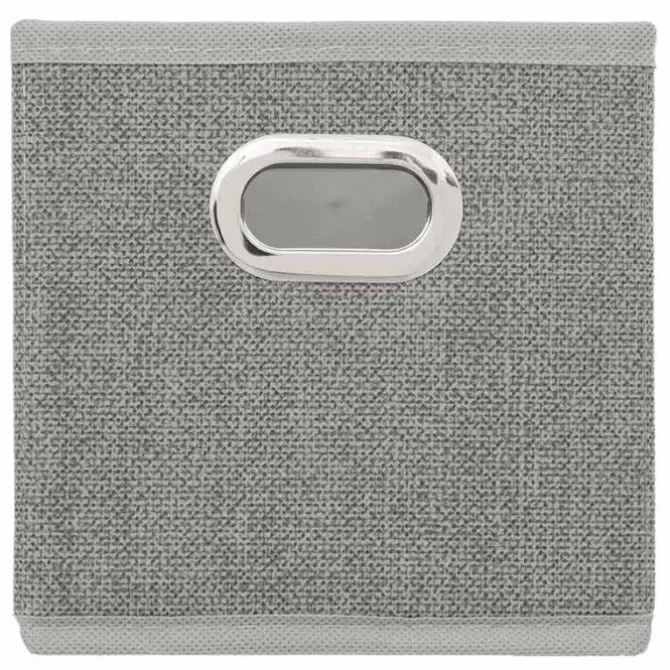 Boîte de rangement pliable gris chiné 15x31 cms