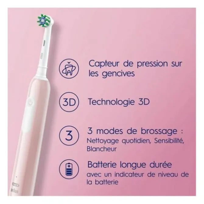 Brosse à dents ORAL-B PRO 1 PINK