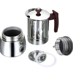 Cafetière italienne inox 6 tasses tous feux dont induction