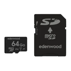 Carte Mémoire micro SD 64 Go EDENWOOD + Adaptateur – Grande Capacité et Polyvalence