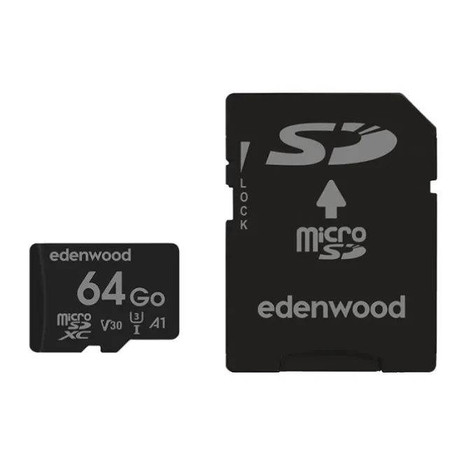 Carte Mémoire micro SD 64 Go EDENWOOD + Adaptateur – Grande Capacité et Polyvalence