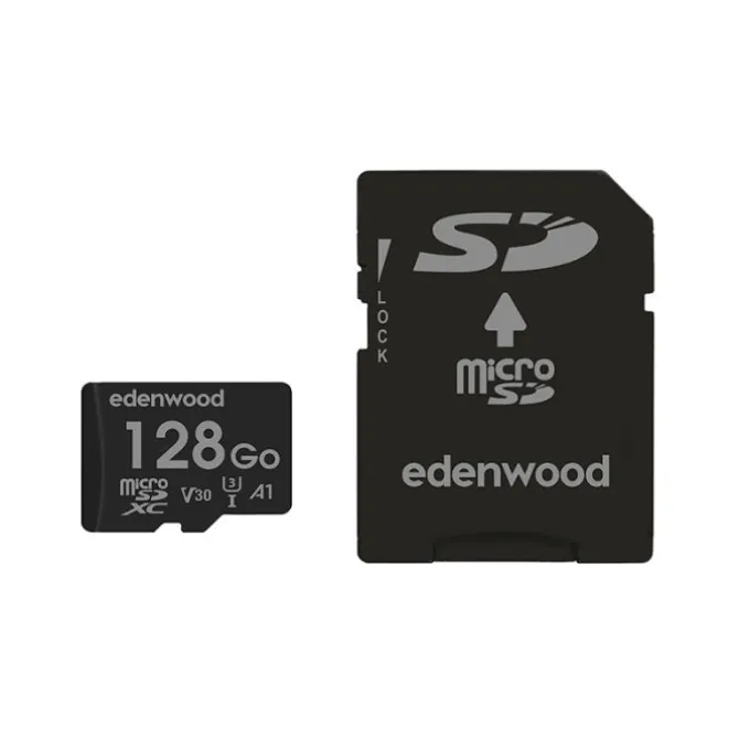 Carte Mémoire micro SD 128 Go EDENWOOD + Adaptateur – Stockage Haute Capacité à Petit Prix