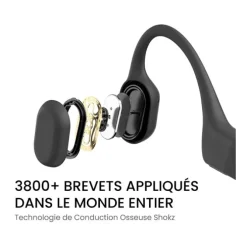 Casque Bluetooth à conduction osseuse SHOKZ OPENRUN Noir