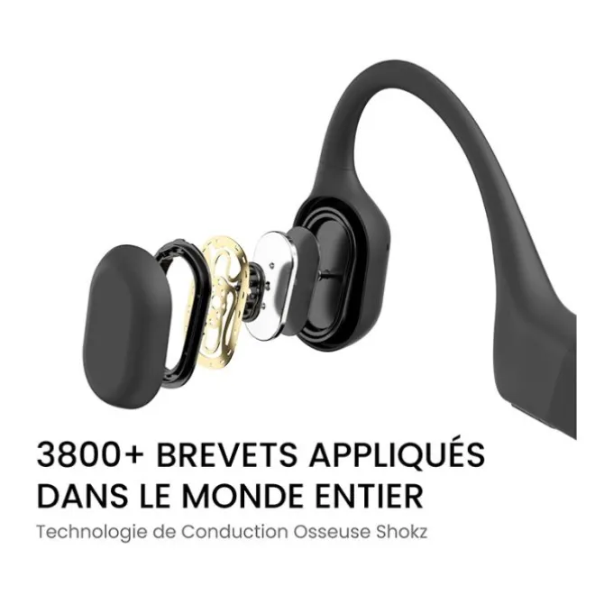 Casque Bluetooth à conduction osseuse SHOKZ OPENRUN Noir