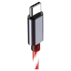 Câble AMSTRAD USB-A/USB-C LED Rouge 3m