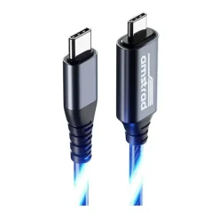 Câble AMSTRAD USB-C/USB-C LED Bleu 3m