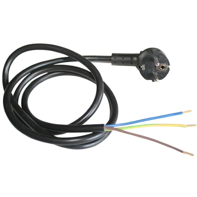 Câble d'alimentation électrique 3 x 1,5 mm2 avec fiche secteur intégrée ÉLECTRO DÉPÔT