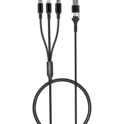 Câble 3 en 1 Lightning, Micro USB et USB-C / USB et USB-C SEDEA Noir