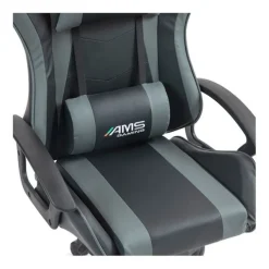 Chaise gaming AMS Gamer#BUTTERFLY Noir et gris