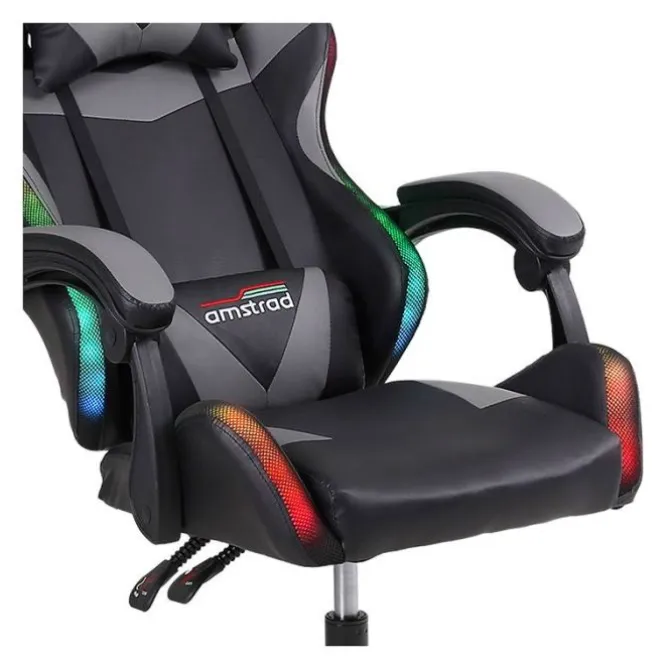Chaise gaming AMSTRAD 900 LED Skull Noir