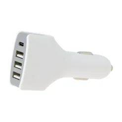 Chargeur allume cigare 4 ports USB-C et USB EDENWOOD 20W Blanc