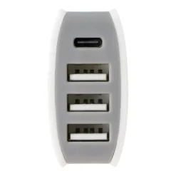 Chargeur allume cigare 4 ports USB-C et USB EDENWOOD 20W Blanc