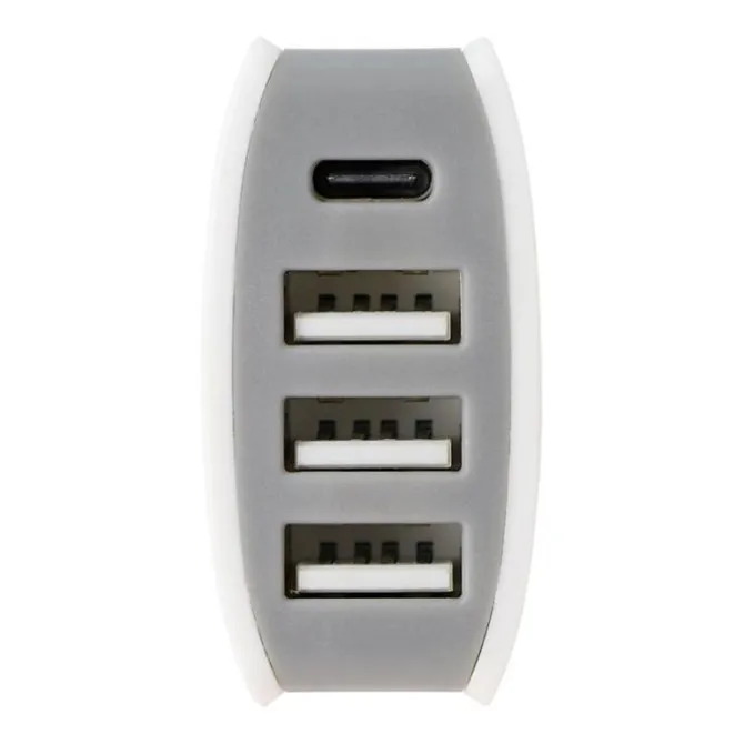 Chargeur allume cigare 4 ports USB-C et USB EDENWOOD 20W Blanc