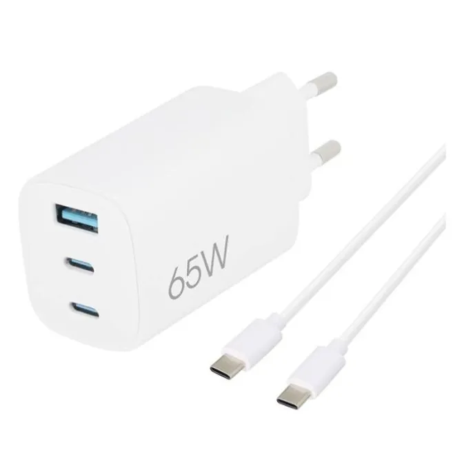 Chargeur secteur 3 ports EDENWOOD 65W 1 USB A 2 USB C