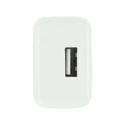 Chargeur secteur USB HIGH ONE 2,4AA + Câble Lightning / USB 1M Blanc
