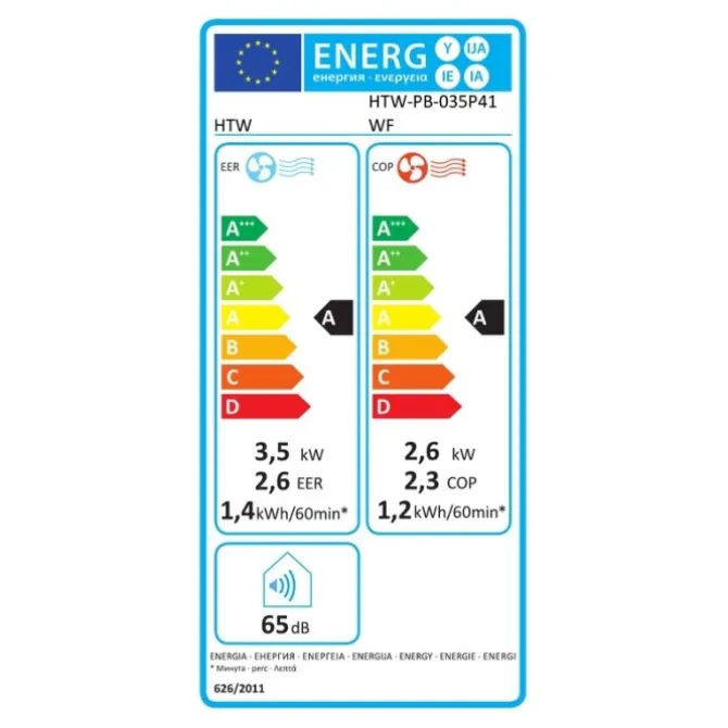 Climatiseur mobile HTW 30m² REVERSIBLE PB-035P41WF