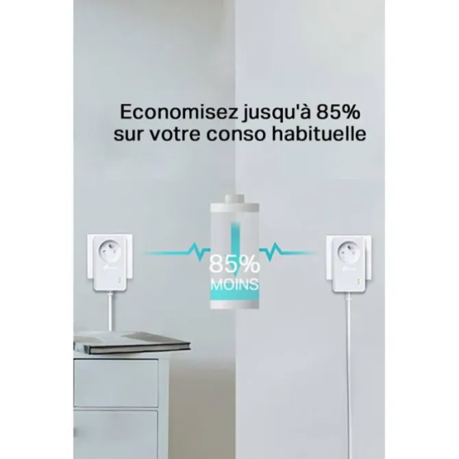 CPL DUO TP-Link AV600 Mbps avec prise intégrée - TL-PA4015PKIT