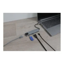HUB USB-C Edenwood 6-en-1 avec HDMI, RJ45, USB 3.0, USB-C PD