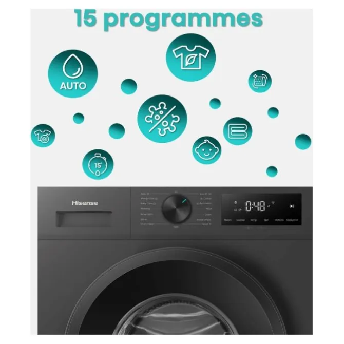 Lave-linge hublot 11 kg HISENSE WF1I1142BBL