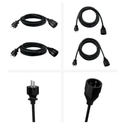 Lot de 2 Rallonges GAO 3m+5m Noire