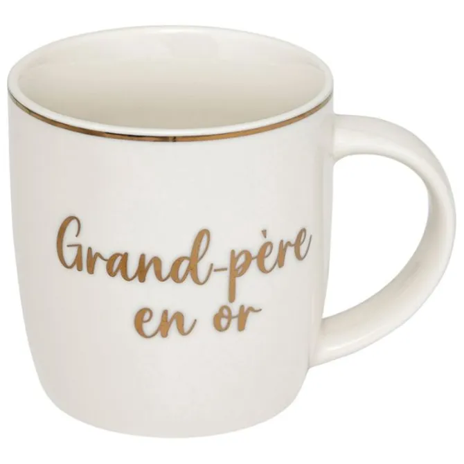 mug céramique 34cl "famille en or"