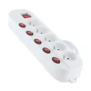 Multiprise ELECTRO DEPOT 5 prises avec 6 interrupteurs Blanche - Cable 1.5m
