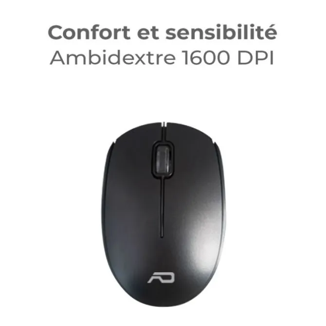 Pack ADVANCE ELITE wireless combo - Clavier et Souris Sans Fil + Tapis AZERTY Slim Design