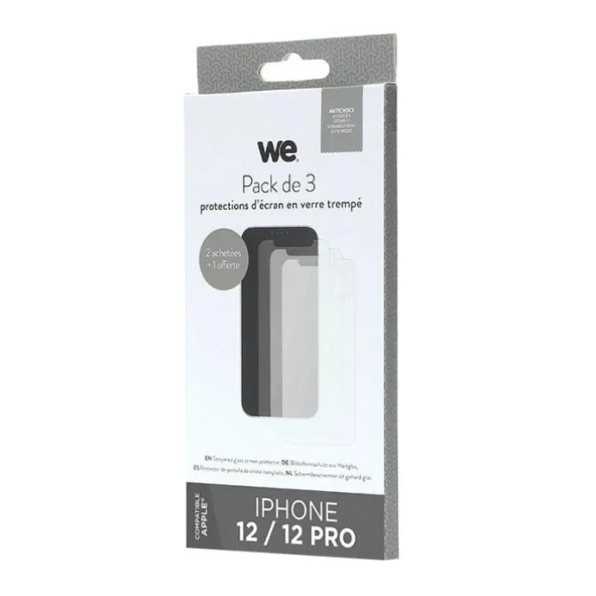 Pack de 3 Films de protection WE APPLE iPhone 12/12 Pro