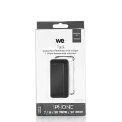 Pack Film de protection + Coque WE APPLE iPhone 7/8/SE