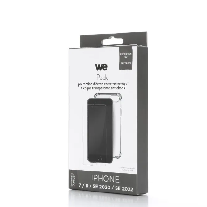 Pack Film de protection + Coque WE APPLE iPhone 7/8/SE