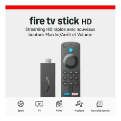 Passerelle Multimédia FIRE STICK TV AMAZON HD 2024 avec télécommande