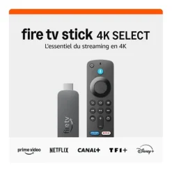 Passerelle Multimédia FIRE STICK TV AMAZON 4K SELECT 2025 avec télécommande