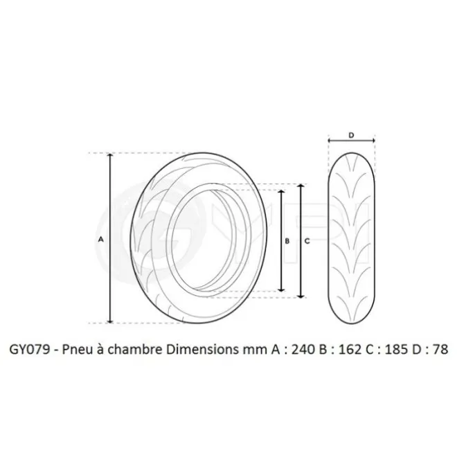 Pneu GYPI 10"*2,75-6,5 tubeless Off Road
