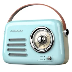 Radio LEDWOOD ALMA Vintage Bleue