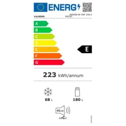 Réfrigérateur combiné intégrable VALBERG BI CNF 248 E W625C