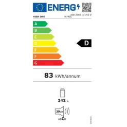 Réfrigérateur 1 porte HIGH ONE 1D 242 D W742C