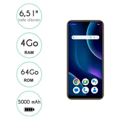 Smartphone LOGICOM Comet 64Go 4G Gold