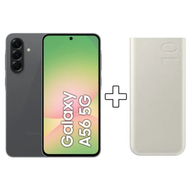 Smartphone SAMSUNG Galaxy A56 5G 128Go Graphite + Batterie de secours
