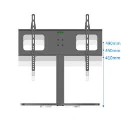 Support pied EDENWOOD TV de 81 à 165 cm MDF noir