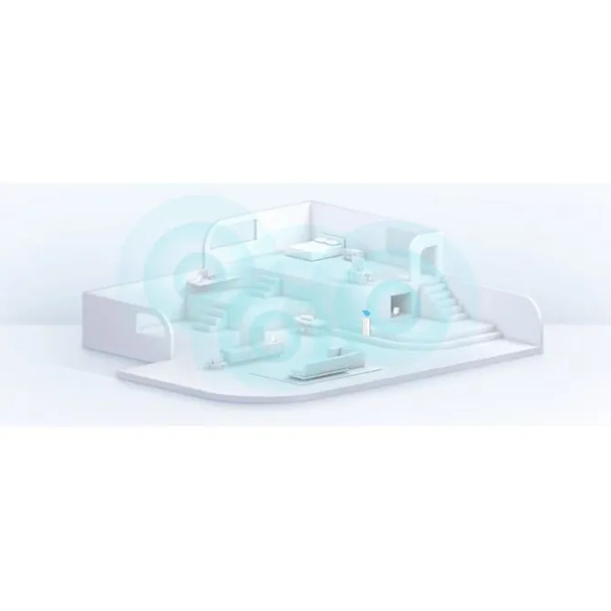 Système wifi Mesh TP LINK + 2ports Fast ethernet Deco E4 ( pack-2)