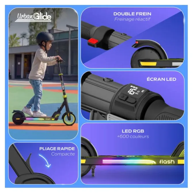Trottinette électrique pour enfant URBANGLIDE Ride Flash