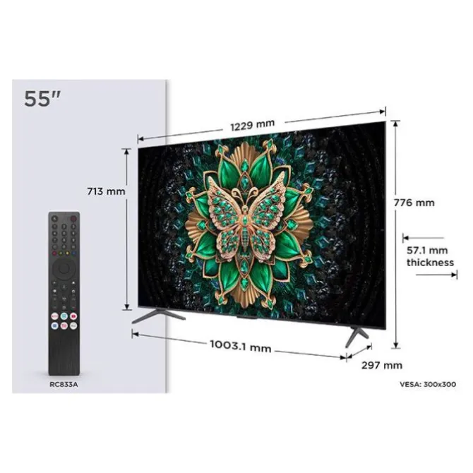TV MINILED 55" TCL 55MQLED75K 144Hz